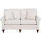 Modern Fabric 2 Seater Sofa Solid Wood Frame Throw Pillows Sand Beige Ginnerup - Beige