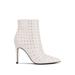 Nine West Shoes | Nine West Womens White Studded Padded Farrah Pointy Toe Stiletto Booties 10 M | Color: White | Size: 10