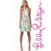 Lilly Pulitzer Dresses | Lilly Pulitzer Isabel Multicolor Mariposa Halter Shift Mini Dress Size 0 Vintage | Color: Green/Pink | Size: 0