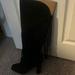 Jessica Simpson Shoes | Jessica Simpson Black Fringe Boots. Size 10. | Color: Black | Size: 10
