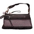 Coach Bags | Coach Sling Bag Signature Stripe Black Mini Purse Authentic Shoulder Bag | Color: Black/Gray | Size: Os