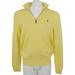 Polo By Ralph Lauren Sweaters | New Polo Ralph Lauren Sweater! M Yellow Zip Neck Navy Polo Player | Color: Yellow | Size: M