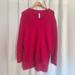 Athleta Sweaters | Athleta Womens S Shasta V Neck Sweater Knit Long High Slit Tunic Fuchsia | Color: Pink | Size: S