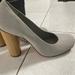 Tory Burch Shoes | Like New Light Grey Suede Tory Burch Wooden Heels | Color: Gray | Size: 8.5