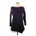 Simply Vera Vera Wang Pullover Sweater: Purple Print Tops - Women's Size Medium