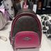 Coach Accessories | Nwt Coach Mini Court Backpack Bag Charm In Signature Canvas | Color: Brown/Pink | Size: Os
