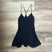 Free People Dresses | Intimately Free People Lace Trimmed Embroidered Slip Mini Dress | Color: Black | Size: Xs