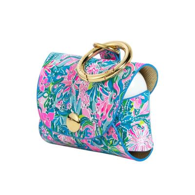 Lilly Pulitzer Other | Lilly Pulitzer Apple Airpods Pro Airpod Holder Earbuds Case Access Charging Port | Color: Blue/Pink | Size: Os
