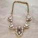 J. Crew Jewelry | J.Crew Rhinestones Crystals Shield Cluster Antiqued Statement Necklace | Color: Gold | Size: Os