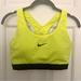 Nike Intimates & Sleepwear | Nike Sports Bra Removable Pads Dri Fit Classic Swoosh Logo Support Padded Drifit | Color: Black/Yellow | Size: M