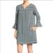 Madewell Dresses | Madewell Starland Floral Bell-Sleeve Silk Green Shift Dress Size Small | Color: Green/White | Size: S