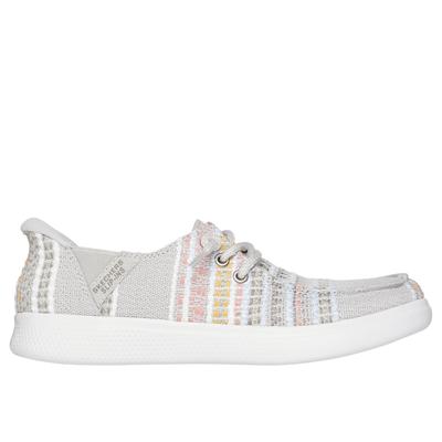 Skechers Women's Slip-ins: BOBS Skip Cute - August Air Slip-On Shoes | Size 8.5 | Natural | Textile/Metal | Vegan | Machine Washable