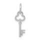 14ct White Gold Solid Polished Flat back F Key Charm Pendant Necklace Measures 15.53x6.88mm Wide Jewelry Gifts for Women