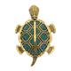 VALICLUD Turtle Corsage Hat Pin Crystal Pendants Brooch for Men Lapel Pin Turtle Brooch Scarf Holder Crystal Turtle Brooch Clothing Corsage Rhinestones Zinc Alloy Party Man