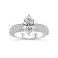 Friendly Diamonds 0.50 CT TW | IGI Certified Marquise Shape Lab Grown Amira Luxe Secret Double Halo Diamond Ring | 585 Or 750 in White, Yellow Or Rose Gold | FG-VS1-VS2 Quality