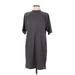 Universal Thread Casual Dress - Shift: Gray Solid Dresses - Women's Size Medium