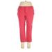 Charter Club Khaki Pant Straight Leg Cropped: Red Bottoms - Women's Size 14