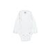 Gerber Long Sleeve Onesie: White Solid Bottoms - Size Newborn