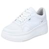 Plateausneaker RIEKER, Damen, Gr. 40, weiß, Lederimitat, casual, Schuhe, mit loser Einlage, Freizeitschuh, Halbschuh, Schnürschuh