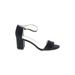 Anne Klein Sandals: Black Solid Shoes - Women's Size 7 - Open Toe