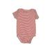 Carter's Short Sleeve Onesie: Red Stripes Bottoms - Size 24 Month