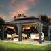 JolyDale 20 Ft. W x 12 Ft. D Aluminum Patio Gazebo Aluminum/Hardtop/Metal in Gray | 119.69 H x 236.22 W x 143.7 D in | Wayfair OGB351G