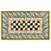 White 60 x 36 x 0.3 in Area Rug - MacKenzie-Childs Courtly Check® Purple/Green Washable Rug Polyester | 60 H x 36 W x 0.3 D in | Wayfair 356-10141