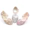 Sandales à talons hauts en cristal pour enfants chaussures en cuir pour enfants chaussures de