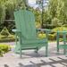 Rosecliff Heights Bergenfield Adirondack Chair Plastic/Resin in Green | Wayfair 53D56D83C5D94643987408B51CE85837