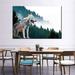 Millwood Pines Mountain Wolf On Canvas Print Metal | 32" H x 48" W x 1.25" D | Wayfair 251715E635AF440284B3026E2FF8A663