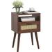 George Oliver Ixio Nightstand Wood in Brown | 23.6 H x 15.7 W x 12 D in | Wayfair 0947F7D19BE548BD89C8634674DE88CD