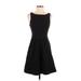 Elle Casual Dress - A-Line: Black Solid Dresses - Women's Size 2