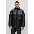 Regular-fit Padded Jacket In Faux Leather