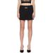 Dolce&gabbana Black Logo Plaque Miniskirt