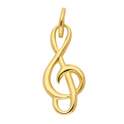 Ketten-Anhänger ADELIA´S "585 Gold Anhänger Notenschlüssel", gold, Schmuckanhänger, Damen, Gold, 585 Gold Goldschmuck für Damen Image