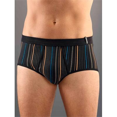 Slip KINGS CLUB, Herren, Gr. 9, schwarz (schwarz, gestreift), 100% Baumwolle, Unterhosen Image
