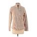Calvin Klein Faux Fur Jacket: Below Hip Pink Print Jackets & Outerwear - Women's Size Small