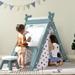 Kids Play Tent - 4 in 1 Teepee Tent with Stool and Climber Foldable Playhouse Tent for Boys & Girls