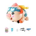 Bubble Machine For Party Bubble Machine Automatic Bubble Blower Cartoon Caw Pig Indoor Outdoor Toys With Bubble Water 150ml Bubble Spray Remote Control Car