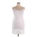 Casual Dress - Slip dress: White Dresses - Women's Size 2X-Large