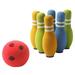 BESTONZON 7 Pcs Bowling Play Sets Funny Indoor Sports Bowling Games Educational Toy for Home Kindergarten (6 Pcs Target Bottle and 1 Pc Mini Bowling Random Color)