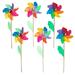 6pcs Colorful Pinwheel Kids Whirl Pinwheels DIY Rainbow Pinwheels Windmill Spinners Windmill DIY Set Pinwheel Toys Party Pinwheel Gifts Garden Orchard Wind Spinners Decor