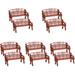 Mini Bench 10 Pcs Park for Tiny House Model Photo Prop Decor Miniature Child Abs