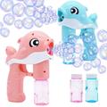 Syncfun 2 Pcs Bubble Gun for Kids Automatic Whale Bubble Gun Toy Making Machine with 4 Bubble Solutions for Bazooka Bubble Gun Toddlers Summer Toy Birthday Easter Favors
