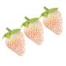 3 Pcs Simulated Strawberry Fake Fruits Model Home+decor Crafting Models Decorations