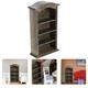 Bookcase Ornaments Miniature House Bookshelf Wooden Cabinet Display Shelves Toy Funny