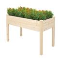 Tcbosik Raised Garden Bed Wood Planter Box with Legs Elevated Garden Bed for Vegetables Standing Garden Container Planter Raised Beds for Backyard Patio