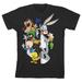 Looney Tunes Character Split Art Toddler Boy s Black T-shirt-4T