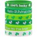 6 Pcs Christmas Onsie St. Patrick s Day Gifts Amarillisbulbs Shamrock Wristbands Party Silicone Bracelet Jewelry