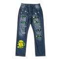 Womens Golf Pants St. Patrick Printing Jeans For Women s Pull On Mid Rise Stretch Classic Jeans Petite Sweatpants For Women